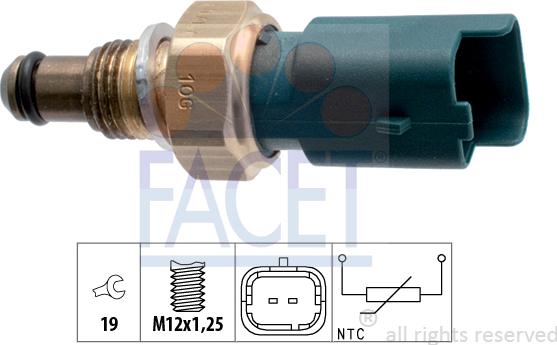 FACET 7.3317 - Senzor,temperatura lichid de racire aaoparts.ro