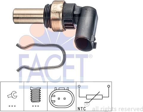 FACET 7.3387 - Senzor,temperatura lichid de racire aaoparts.ro