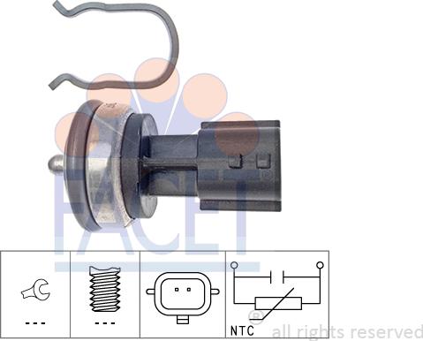 FACET 7.3337 - Senzor,temperatura lichid de racire aaoparts.ro