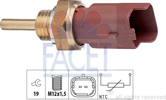 FACET 7.3326 - Senzor,temperatura lichid de racire aaoparts.ro