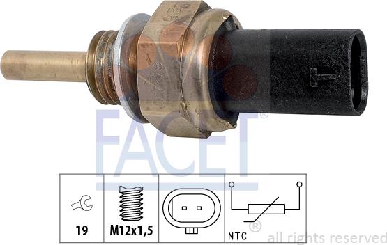 FACET 7.3379 - Senzor,temperatura lichid de racire aaoparts.ro