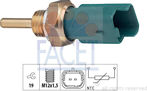 FACET 7.3261 - Senzor,temperatura lichid de racire aaoparts.ro