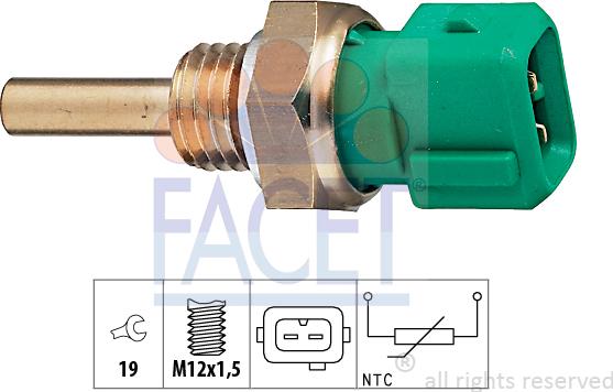 FACET 7.3211 - Senzor,temperatura lichid de racire aaoparts.ro