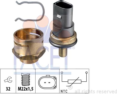 FACET 7.3278K - Senzor,temperatura lichid de racire aaoparts.ro