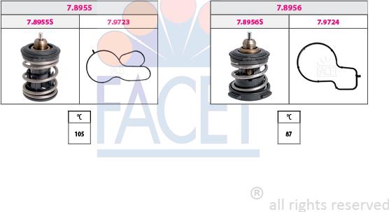 FACET 7.7991KK - Termostat,lichid racire aaoparts.ro