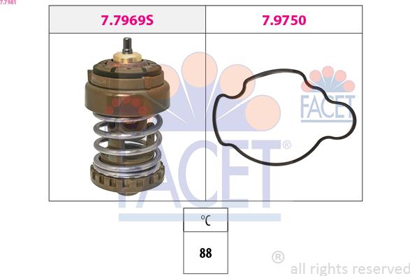 FACET 7.7981 - Termostat,lichid racire aaoparts.ro