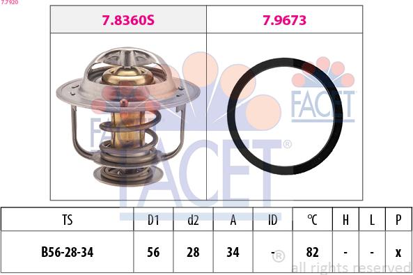 FACET 7.7920 - Termostat,lichid racire aaoparts.ro