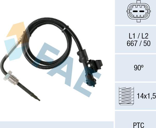 FAE 68006 - Senzor, temperatura gaze evacuare aaoparts.ro