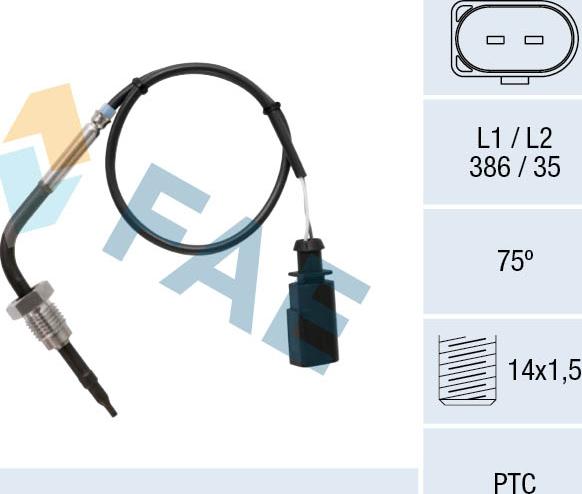 FAE 68084 - Senzor, temperatura gaze evacuare aaoparts.ro