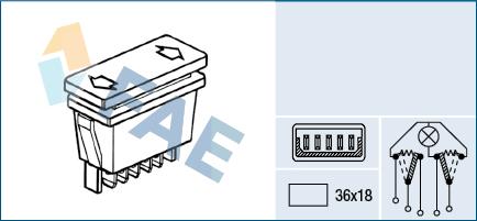 FAE 62650 - Comutator,macara geam aaoparts.ro