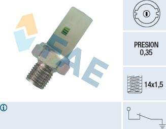 FAE 12370 - Senzor,presiune ulei aaoparts.ro