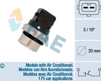 FAE 35650 - Senzor,temperatura lichid de racire aaoparts.ro