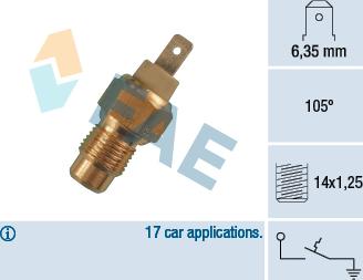 FAE 35170 - Senzor,temperatura lichid de racire aaoparts.ro
