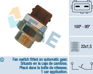 FAE 36650 - Comutator temperatura, ventilator radiator aaoparts.ro