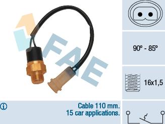 FAE 36100 - Comutator temperatura, ventilator radiator aaoparts.ro