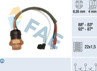 FAE 38190 - Comutator temperatura, ventilator radiator aaoparts.ro