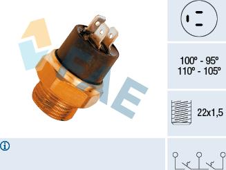 FAE 37880 - Comutator temperatura, ventilator radiator aaoparts.ro