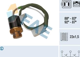 FAE 37830 - Comutator temperatura, ventilator radiator aaoparts.ro
