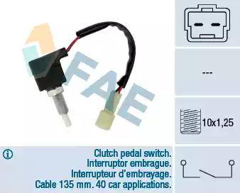 FAE 24542 - Comutator, actionare ambreiaj (Tempomat) aaoparts.ro