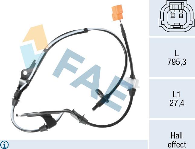 FAE 78406 - Senzor,turatie roata aaoparts.ro