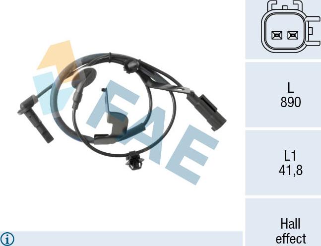 FAE 78608 - Senzor,turatie roata aaoparts.ro