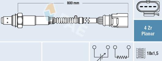 FAE 77697 - Sonda Lambda aaoparts.ro
