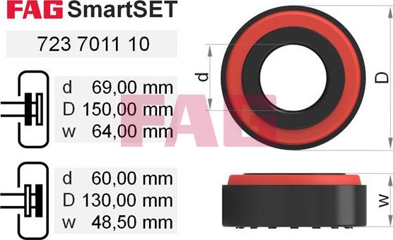 FAG 723 7011 10 - Set rulment roata aaoparts.ro