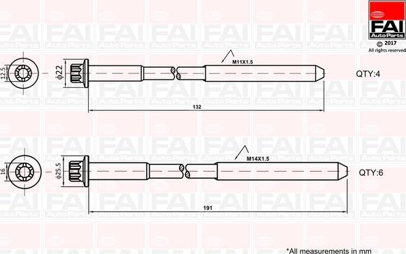 FAI AutoParts B1625 - Set surub, chiulasa aaoparts.ro