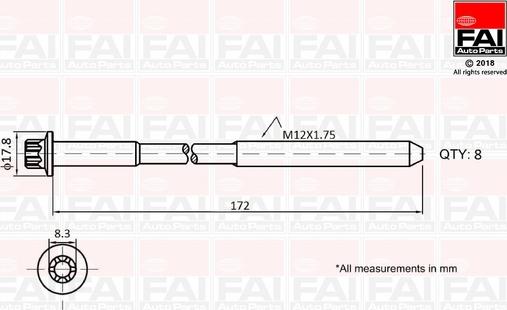 FAI AutoParts B1060 - Set surub, chiulasa aaoparts.ro