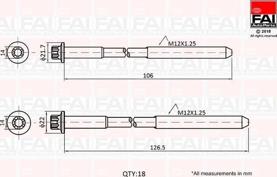 FAI AutoParts B1027 - Set surub, chiulasa aaoparts.ro