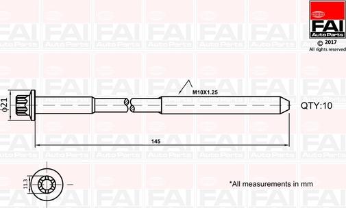 FAI AutoParts B1140 - Set surub, chiulasa aaoparts.ro