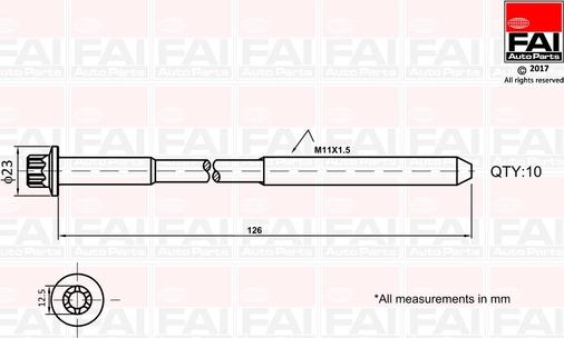 FAI AutoParts B1139 - Set surub, chiulasa aaoparts.ro