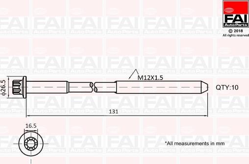 FAI AutoParts B896 - Set surub, chiulasa aaoparts.ro