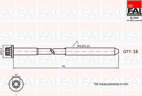 FAI AutoParts B2101 - Set surub, chiulasa aaoparts.ro