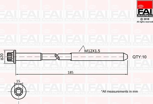 FAI AutoParts B2129 - Set surub, chiulasa aaoparts.ro