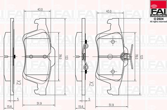 FAI AutoParts BP142 - Set placute frana,frana disc aaoparts.ro