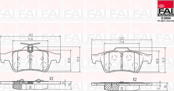 FAI AutoParts BP158 - Set placute frana,frana disc aaoparts.ro