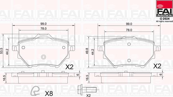FAI AutoParts BP157 - Set placute frana,frana disc aaoparts.ro