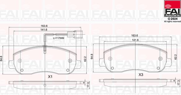 FAI AutoParts BP165 - Set placute frana,frana disc aaoparts.ro