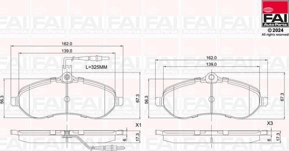 FAI AutoParts BP168 - Set placute frana,frana disc aaoparts.ro