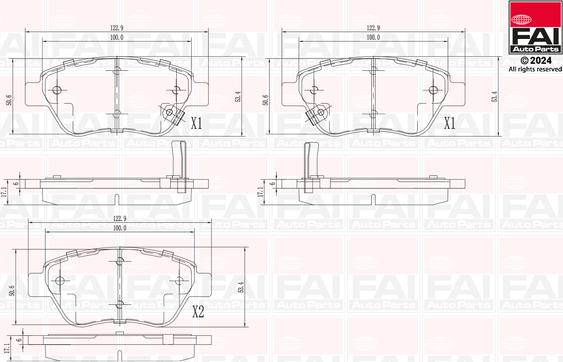 FAI AutoParts BP109 - Set placute frana,frana disc aaoparts.ro