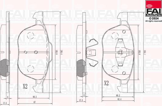 FAI AutoParts BP103 - Set placute frana,frana disc aaoparts.ro