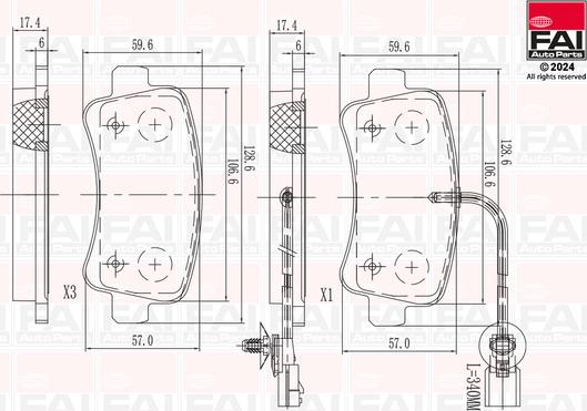 FAI AutoParts BP125 - Set placute frana,frana disc aaoparts.ro