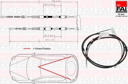 FAI AutoParts FBC0091 - Cablu, frana de parcare aaoparts.ro