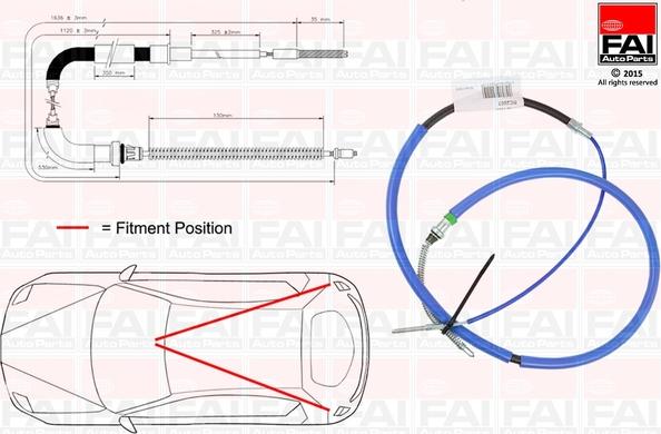 FAI AutoParts FBC0148 - Cablu, frana de parcare aaoparts.ro