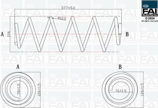 FAI AutoParts FPCS169 - Arc spiral aaoparts.ro