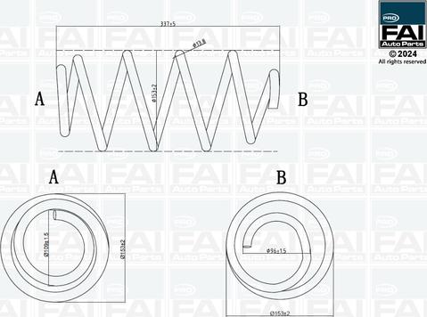FAI AutoParts FPCS134 - Arc spiral aaoparts.ro