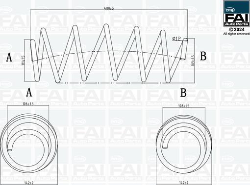 FAI AutoParts FPCS135 - Arc spiral aaoparts.ro