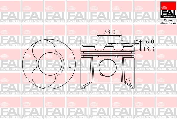 FAI AutoParts PK5-000 - Piston aaoparts.ro