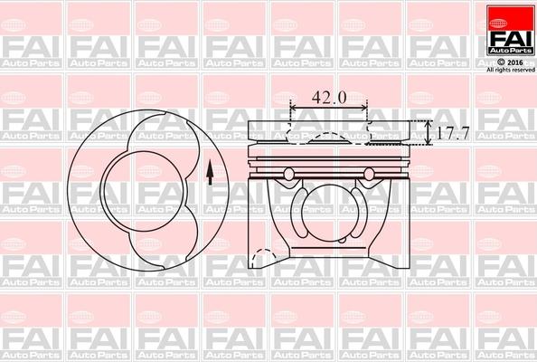 FAI AutoParts PK13-000 - Piston aaoparts.ro